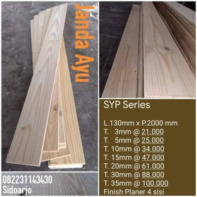 Kayu Jati Belanda SYP Tebal 2 cm Lebar 13 sd 6 cm Pjg 1m halus presisi dekoratif