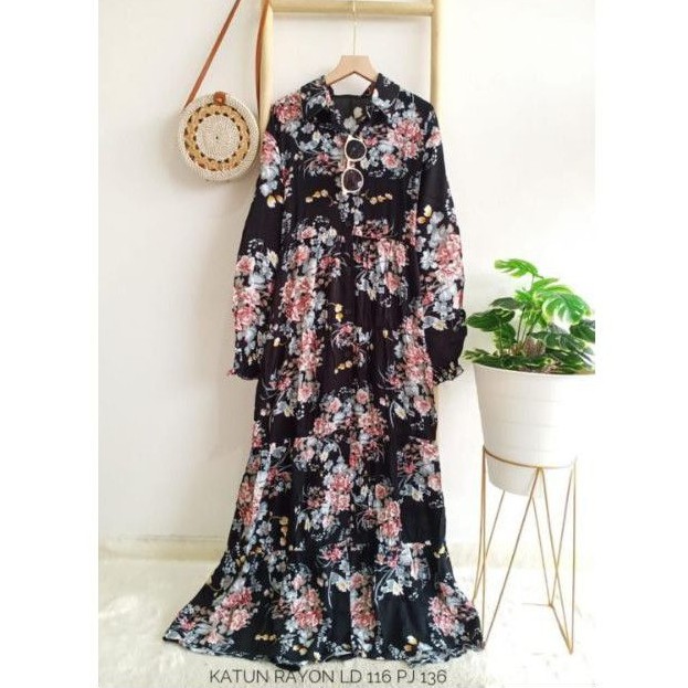 Gamis katun rayon ld 116 cm