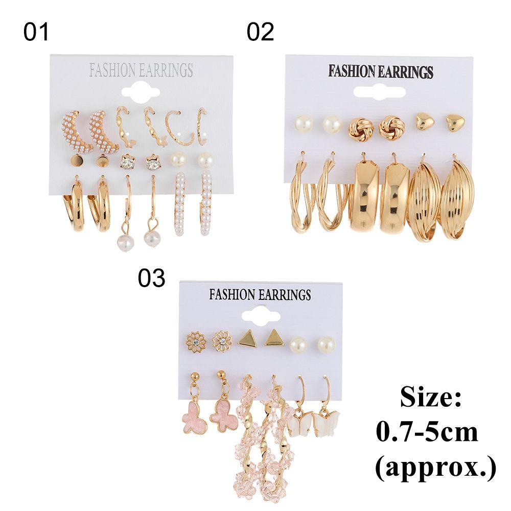 Lily Set Anting Kupu-Kupu Elegan Bohemian Ins Style Vintage Jewelry