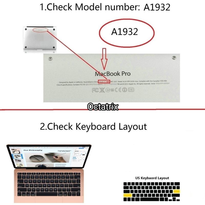 Pelindung Keyboard Macbook Silicone keyboard protector cover for Macbook Pro / Air Clear Bening