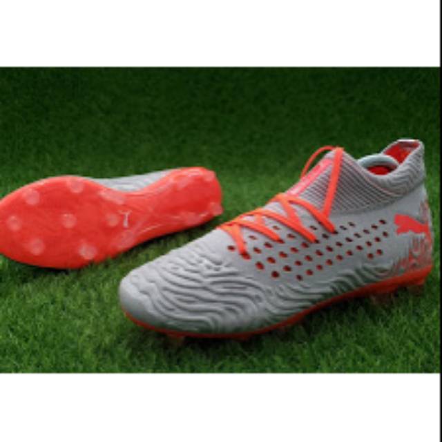 [BARU] Sepatu Bola Puma Future 4.1 Netfit FG - Glacial Blue Energy Red 