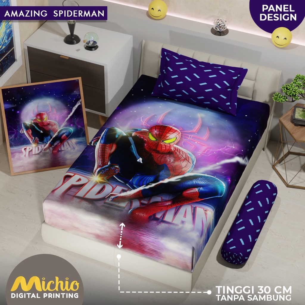 SPREI PANEL MICHIO TINGGI 30 180X200X30, 160X200X30 DAN 120X200X30 AMAZING SPIDERMAN