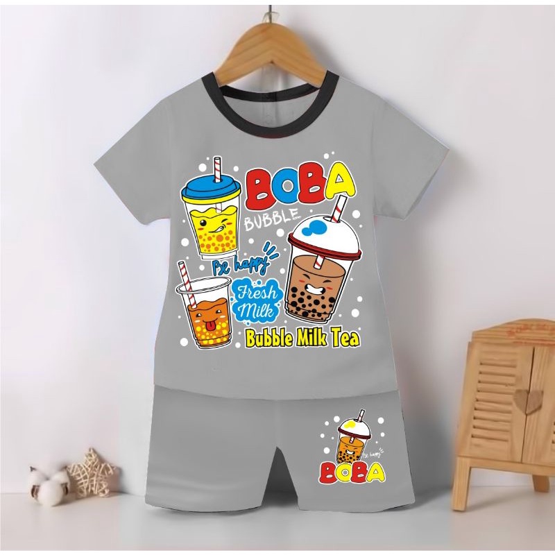 SETELAN ANAK LAKI LAKI/BOBA/SETELAN ANAK PEREMPUAN/BAJU ANAK COWOK/BAJU ANAK CEWEK/ATASAN ANAK COWOK