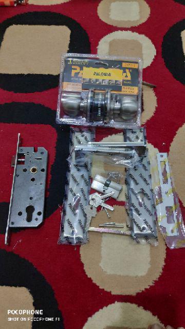 Kunci Pintu Full Set (body & Handle) Paloma Lpp 730 Bergaransi