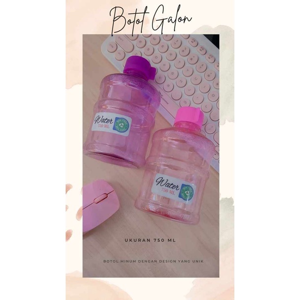 Botol Air Minum Plastik BPA FREE -  Water Bottle 750ml Galon - Botol Minum Galon