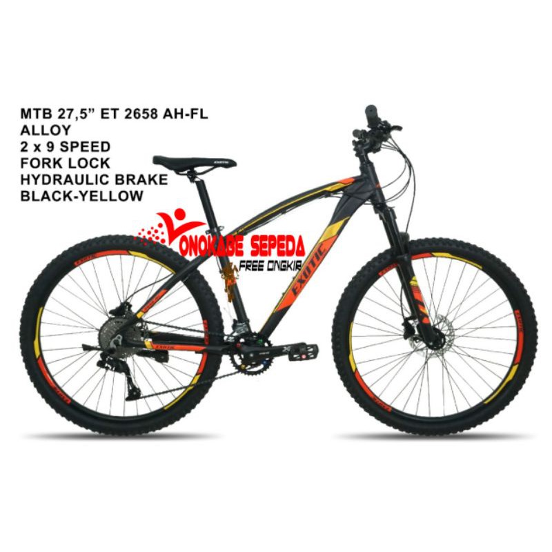 MTB 27,5 EXOTIC 2658 AH-FL 18Sp Alloy Hidro