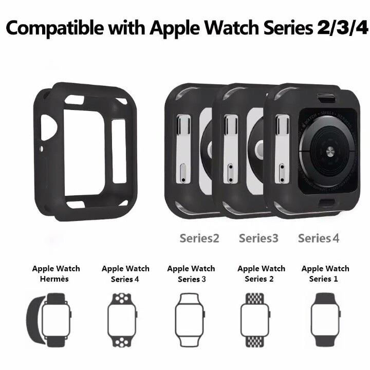 POLOS BUMPER SOFT CASE APPLE WATCH SERI 8 / SERI 7 (41mm / 45mm) SERI SE (2020 / 2022) SERI 6 / 5 / 4 (40mm / 44mm) / SERI 3 / 2 / 1 (38mm / 42mm)SILIKON CASE BODY iWATCH