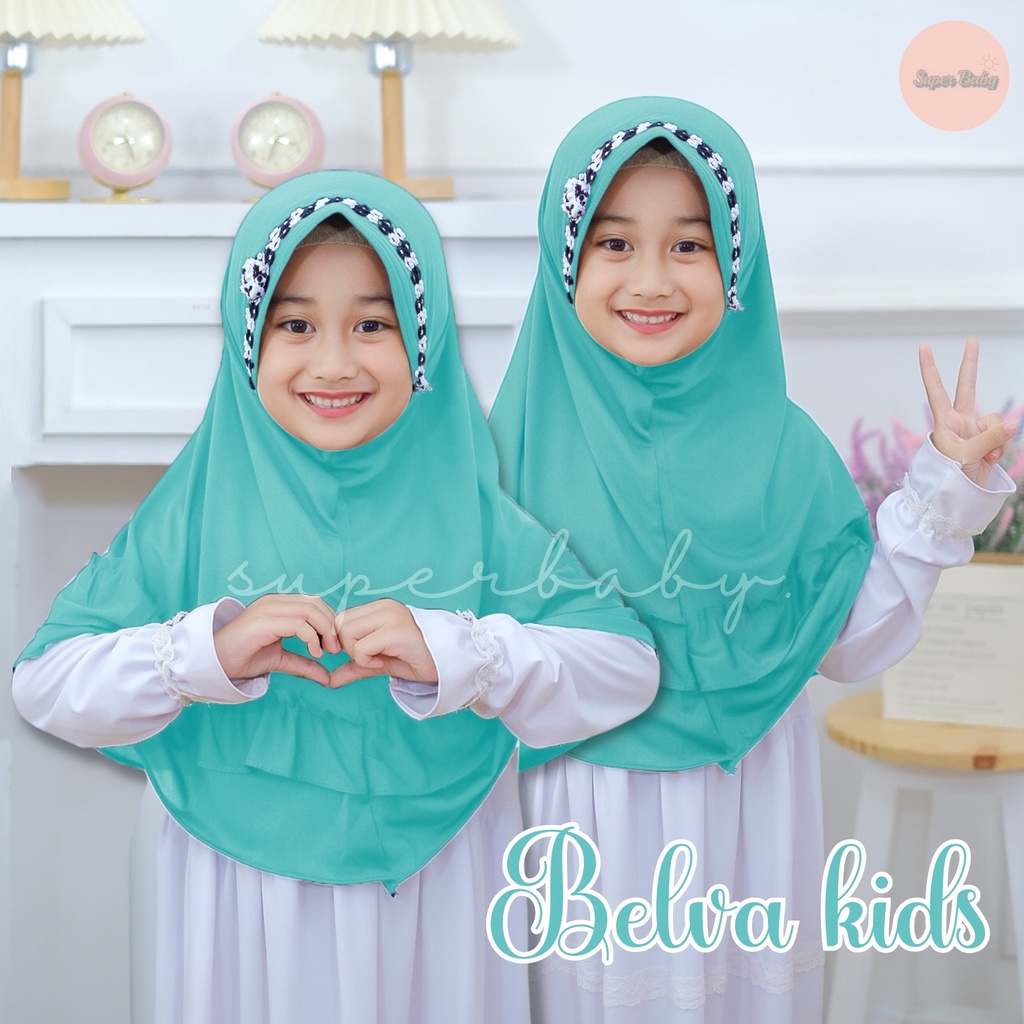 Hijab Instan Jersey ANAK TERBARU Belva  Jilbab Anak Perempuan Hijab Anak TK Hijab Anak Perempuan Ker