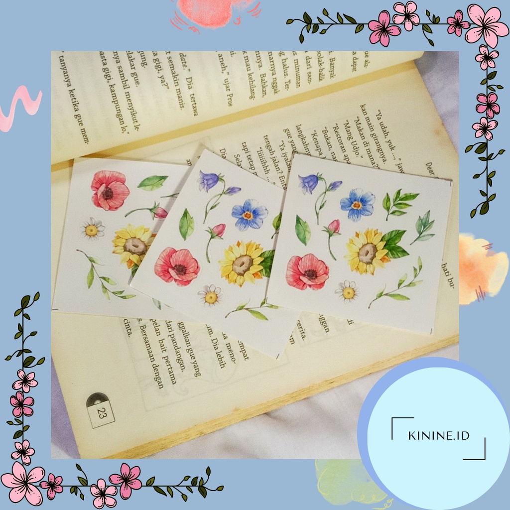 

Sticker Journal Flower Decor Aesthetic | Sticker Bujo Tumblr Deco Decor
