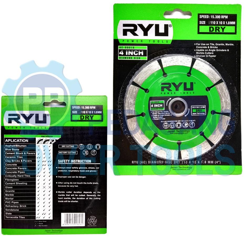 [PRODUK FP9JB] RYU DRY MATA GERINDA PISAU POTONG KERAMIK GRANIT KERING DIAMOND WHEEL SB9