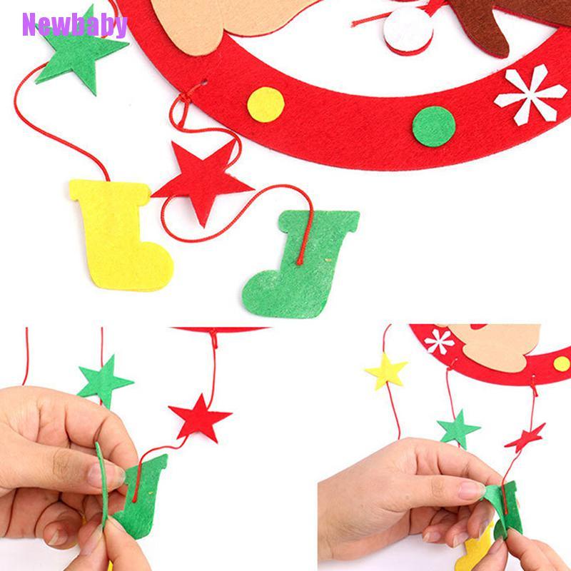 (Newbaby) Mainan Lonceng Angin Bahan Felt Untuk Kerajinan Tangan Anak DIY