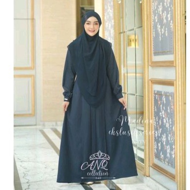 GAMIS NATASYA MADINA JASMIN ANQ COLLECTION ITYCREPE JERSEY MIX CERUTY PREMIUM DRESS PESTA SIZE JUMBO