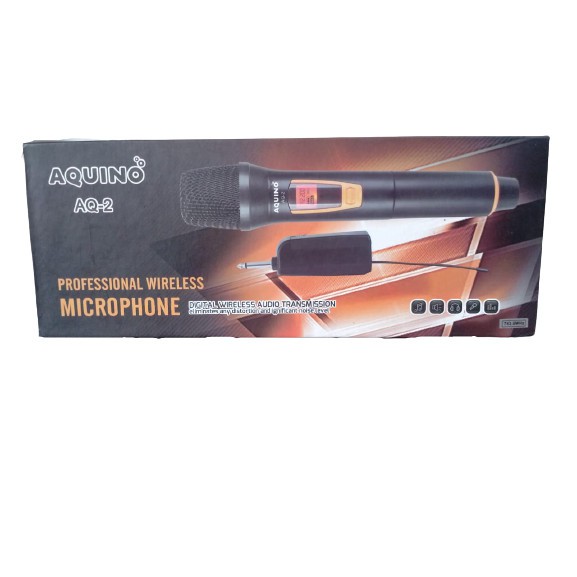 MIC WIRELESS AQUINO AQ-2 MICROPHONE SINGLE WIRELESS MIC KARAOKE