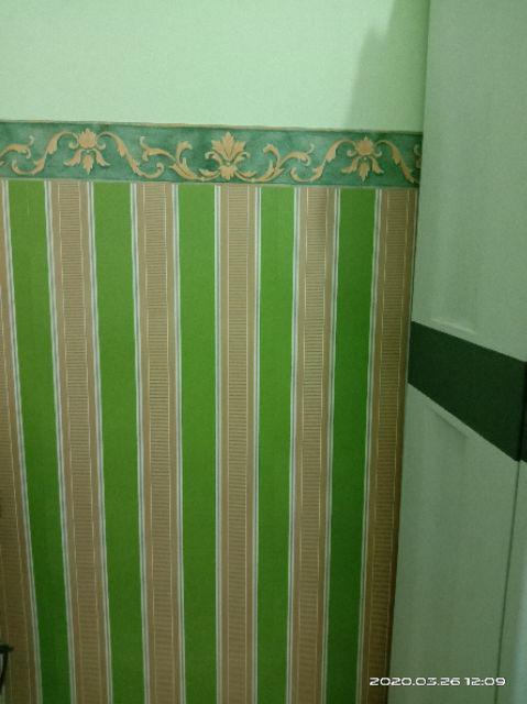 Meth Wbs004 Green N Gold Vector 10,5cm Wall Border Sticker 10mx10.5cm