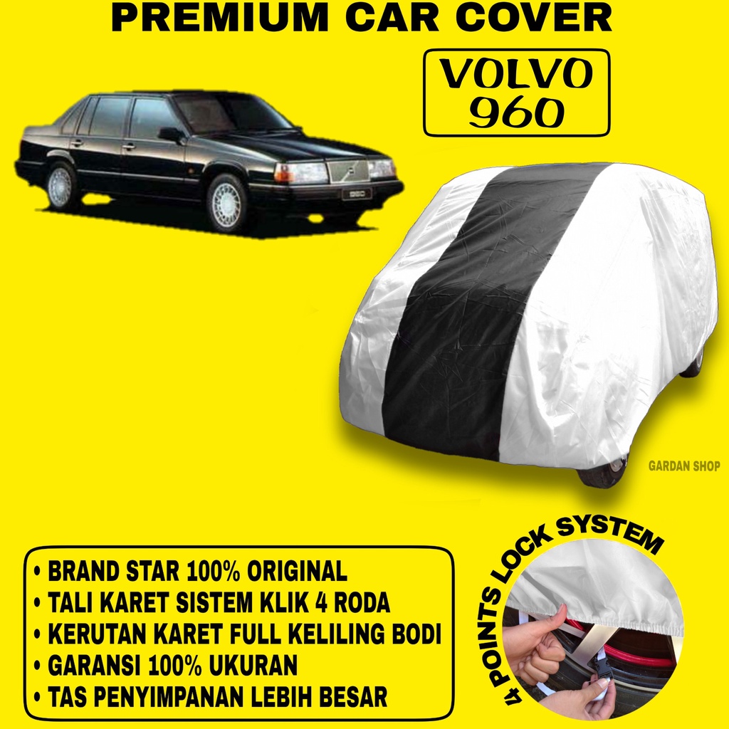 Body Cover VOLVO 960 SILVER HITAM Penutup Bodi Mobil Volvo 960 Waterproof PREMIUM