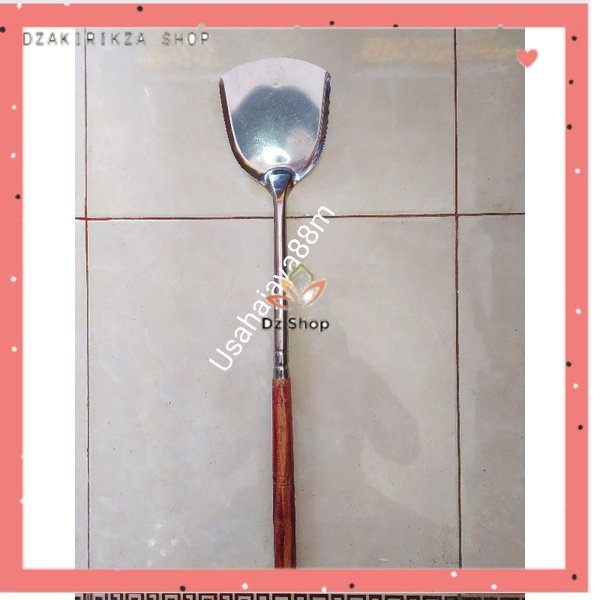 Sotel Nasi Goreng Pegangan kayu panjang Sotel Stainless Pegangan Kayu panjang tebal Sotel masak