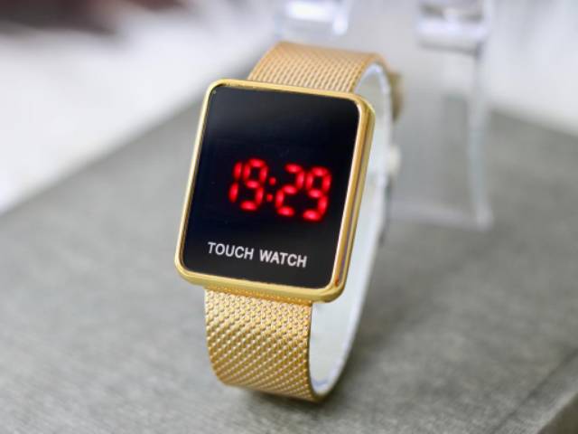 Jam Tangan pria Touch Watch Digital Strap Rubber Pasir / Ready 5 Warna