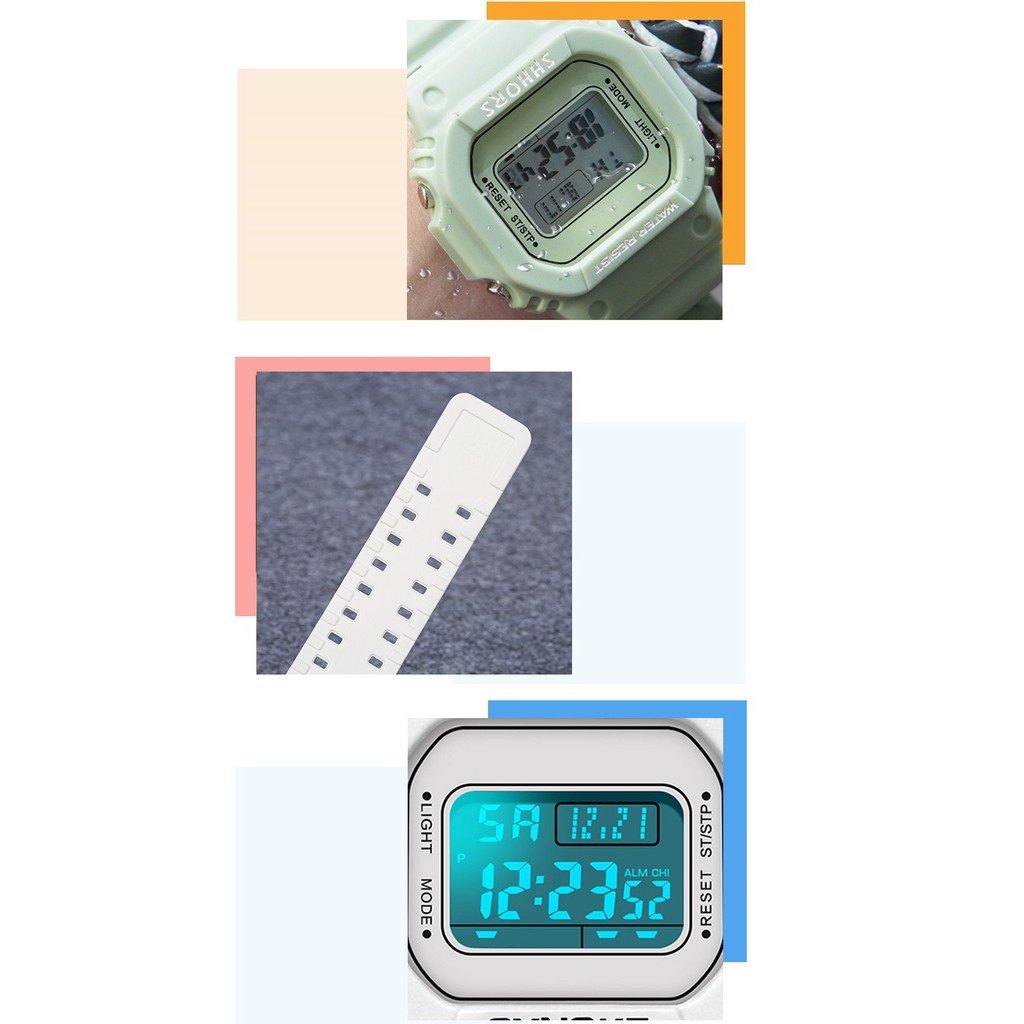 [BISA COD+Real Pict] Jam tangan Digital Casual Jam Tangan Fashion LED Pria Wanita Jam tangan Polos