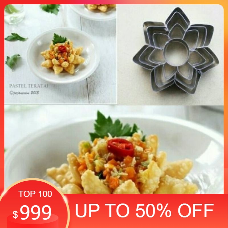 TERBARU cetakan pastel bunga teratai /cookie cutter bunga/cetakan pastel/ cetakan bongpas/ kue talam