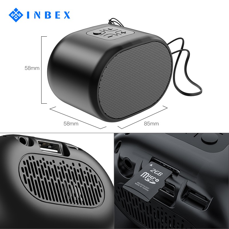 INBEX Mini Bluetooth Speaker/Portable Wireless Speaker with HD Sound/18-Hour Playtime-6