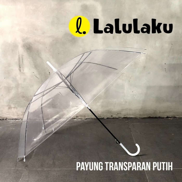 misi- Payung Transparan Bening Putih Korea Foto Prewedding