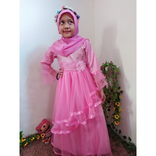  BAJU  PESTA ANAK PEREMPUAN  MUSLIMAH  DRESS Shopee Indonesia