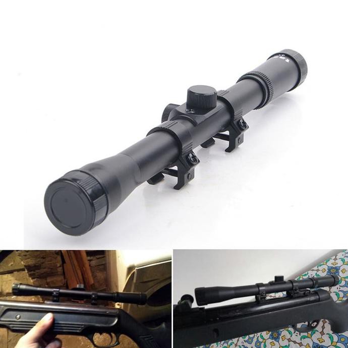 Teleskop Bushnell 4x20 scope senapan angin dcobra airsoft aluminium