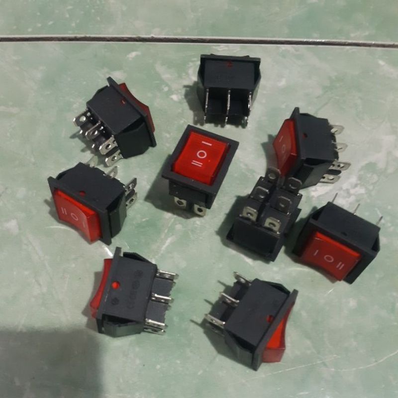 saklar on off on size besar 3 posisi 6 pin / switch rocker