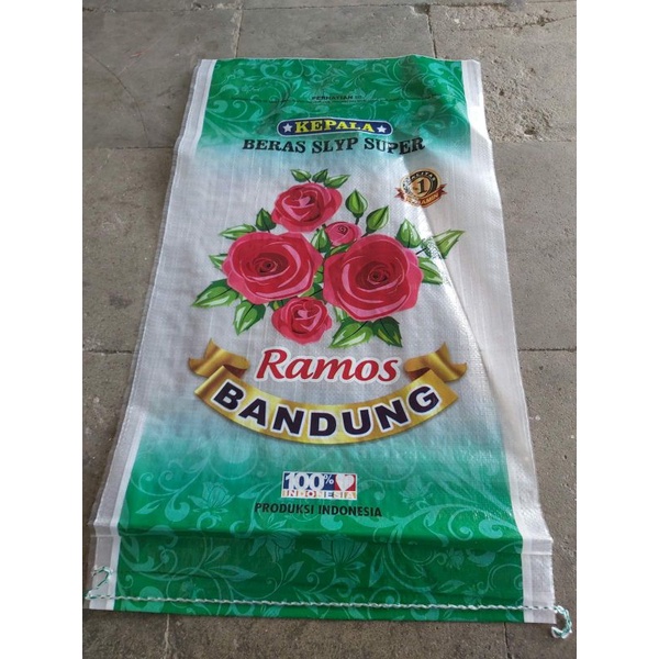 

paket 50 pcs Karung Beras Ramos Bandung ukuran 20 kg