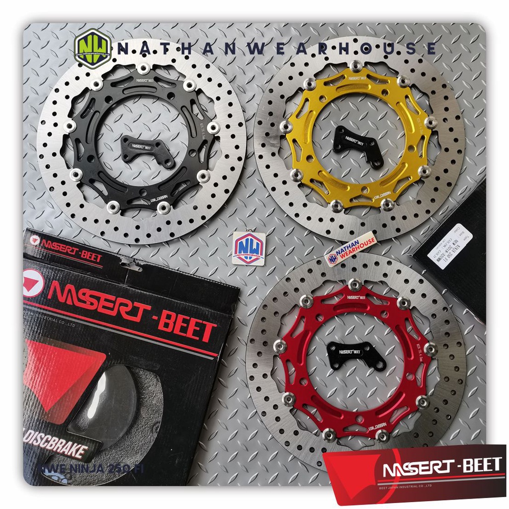 Discbrake Piringan Cakram Depan Ninja 250 Fi New ZX25R CNC Floating 320mm Nassert beet NB-08