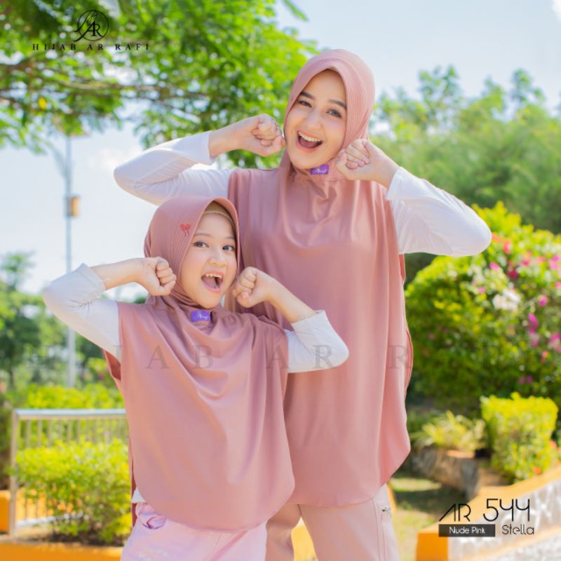 Hijab jilbab couple Mom & kids Ar 544 jb dan kids by Arrafi || Ayshop collection ||