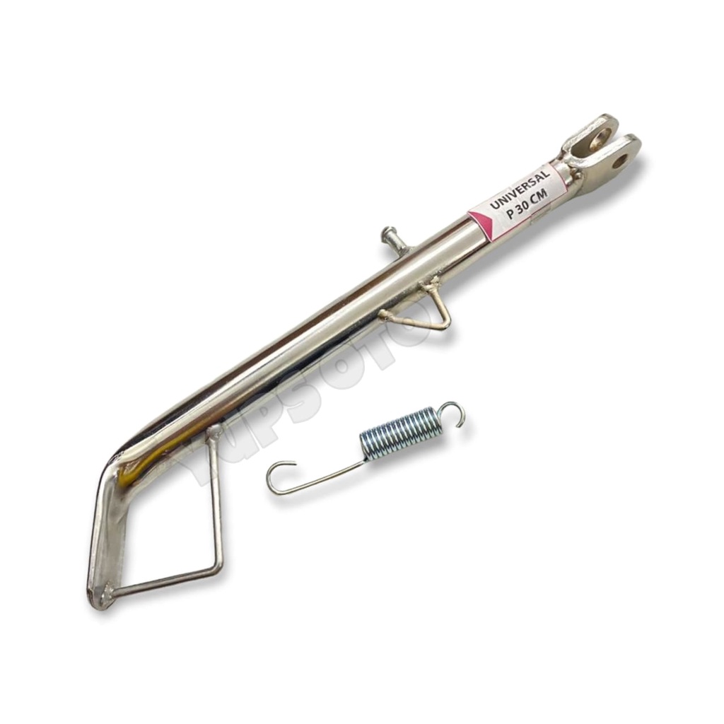 STANDAR SAMPING CHROME RX KING NINJA R RR RXL KLX SCORPIO VIXION TIGER REVO YT 155 TRAILDLL UNIVERSAL STANDAR SAMPING  PANJANG 30CM BESI TEBAL CROME