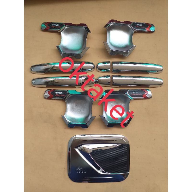 paket outer handle tank cover innova lama grand innova 2005 2010 2012 2015 trd sportivo hitam Chrome