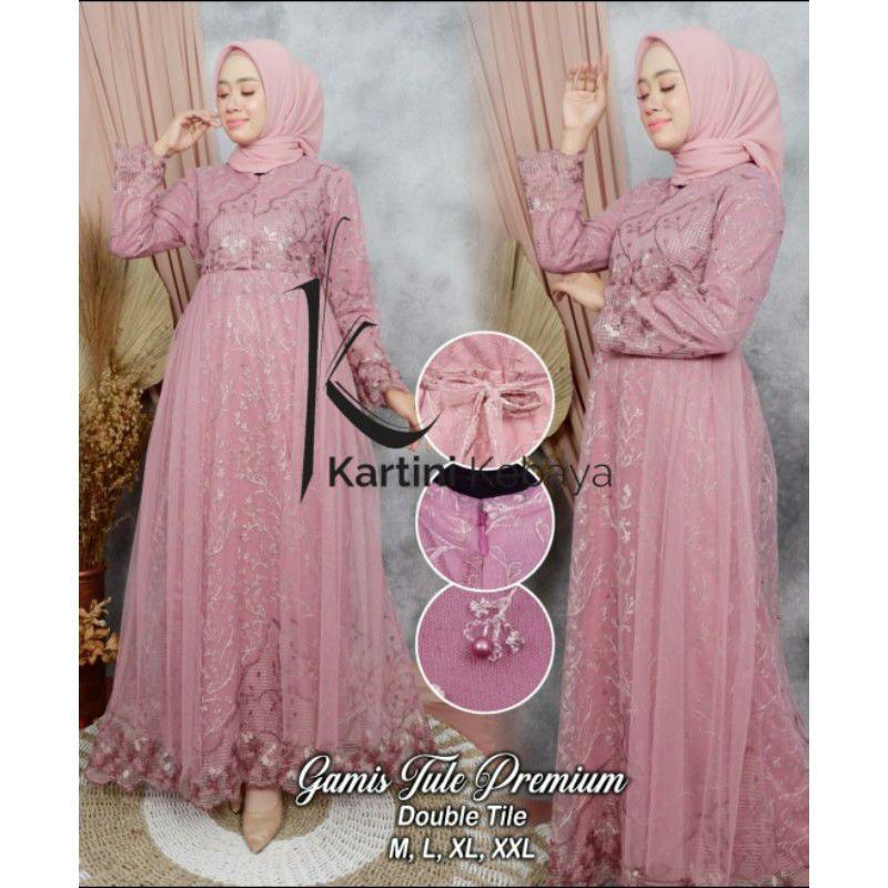GAMIS TULLE PREMIUM // GAMIS PESTA TRENDI // KARTINI KEBAYA