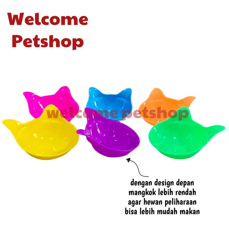 Tempat Makan dan Minum Anjing Kucing Kelinci Marmut / Wadah / Mangkok Hewan / Plate Single New