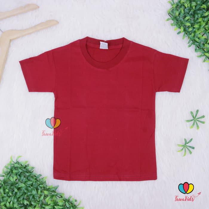 KAOS MERAH PUTIH UK 2-10 TAHUN / POLOS ANAK BAJU LAKI PEREMPUAN MURAH - 2-3 TAHUN, PUTIH