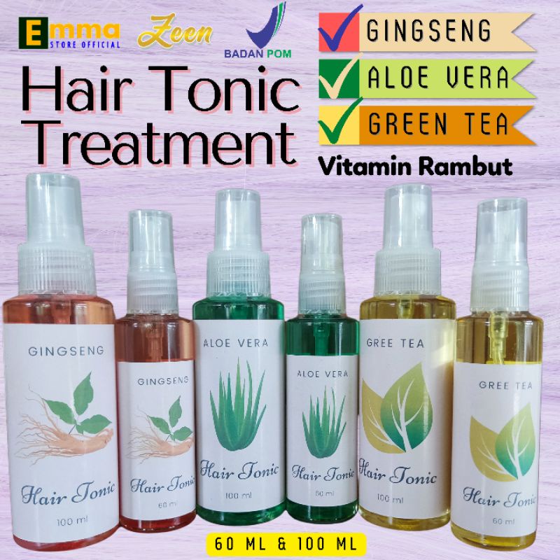 Hair Tonic Green Tea Hair Serum Hair Treatment Vitamin Rambut 60 ml &amp; 100 ml (BPOM)