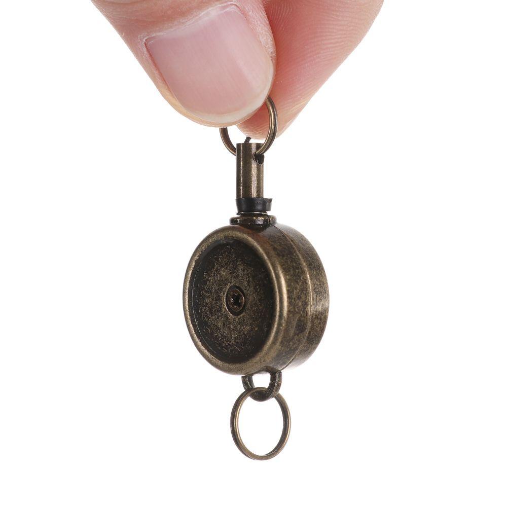 Suyo 1pc Badge Holder Perlengkapan Kantor ID Kartu Nama Klip Anti Hilang Lanyard Logam