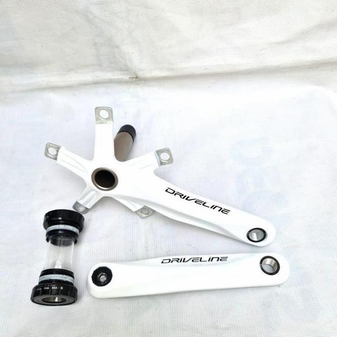 Driveline Arm Crank Hollowtech 2 BCD 130MM CrankSet Sepeda lipat Putih ON SALE