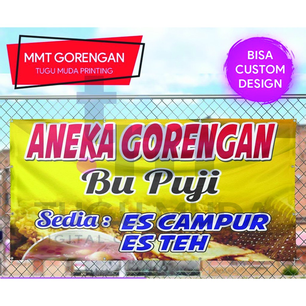 Jual Cetak Mmt Banner Spanduk Warung Aneka Gorengan Mendoan Tahu Sumedang Shopee Indonesia