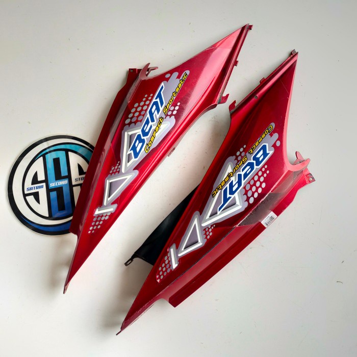 COVER BODY BODI BELAKANG KIRI KANAN HONDA BEAT KARBU ORIGINAL MERAH
