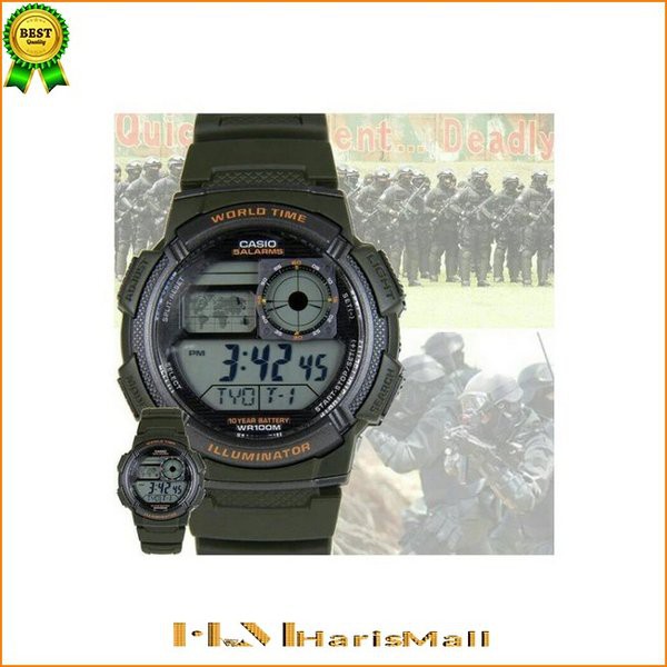 MURAH -  HZ91 Original Casio jam tangan pria casio gshock Hijau Army Tentara jam digital pria wanita