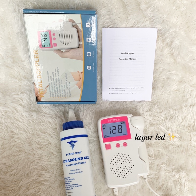 Dopler Alat Monitor Detak Jantung Bayi - Fetal Doppler Set Dopler Baena