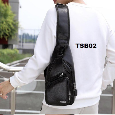 TAS SELEMPANG PRIA USB CHARGING TSB