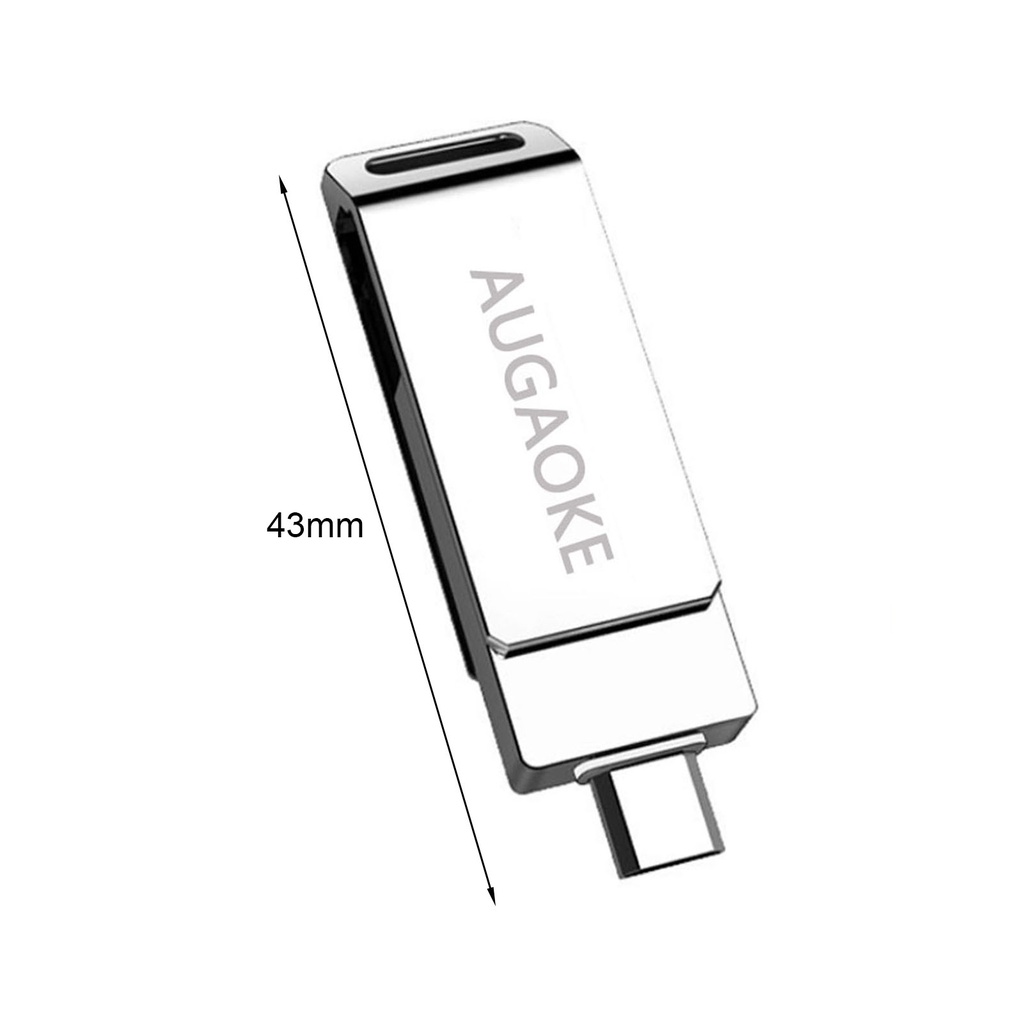 (Huluboy) Augaoke 256 / 512GB / 1TB / 2TB Flashdisk USB 3.0 High Speed Anti Air Bahan Metal Untuk Komputer