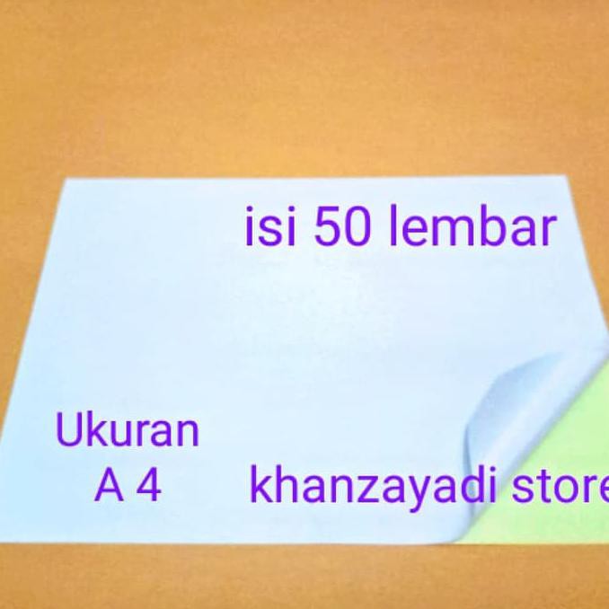 

ISALEl kertas stiker sticker Hvs putih (doff/matt) a4 high quality