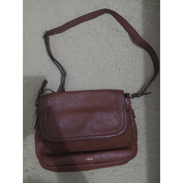 PL Fossil Double Flap Large Crossbody Bag