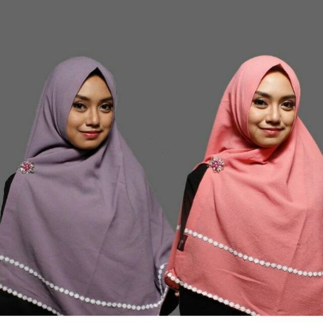 Khimar Renda Double Layer Non Pad