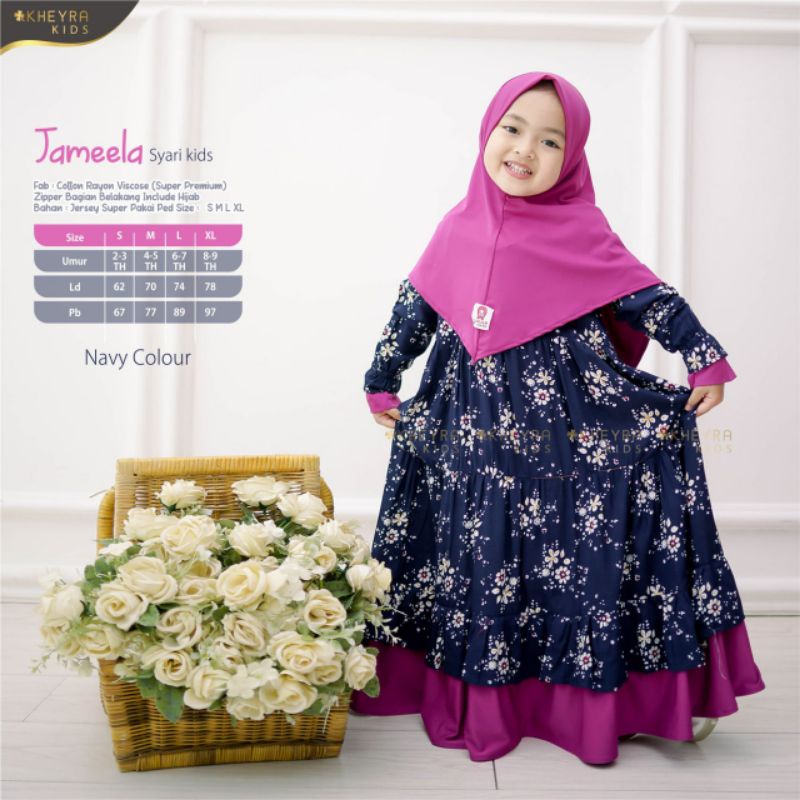 JAMEELA SYARI KIDS ORI BERLABEL ALILA KIDS
