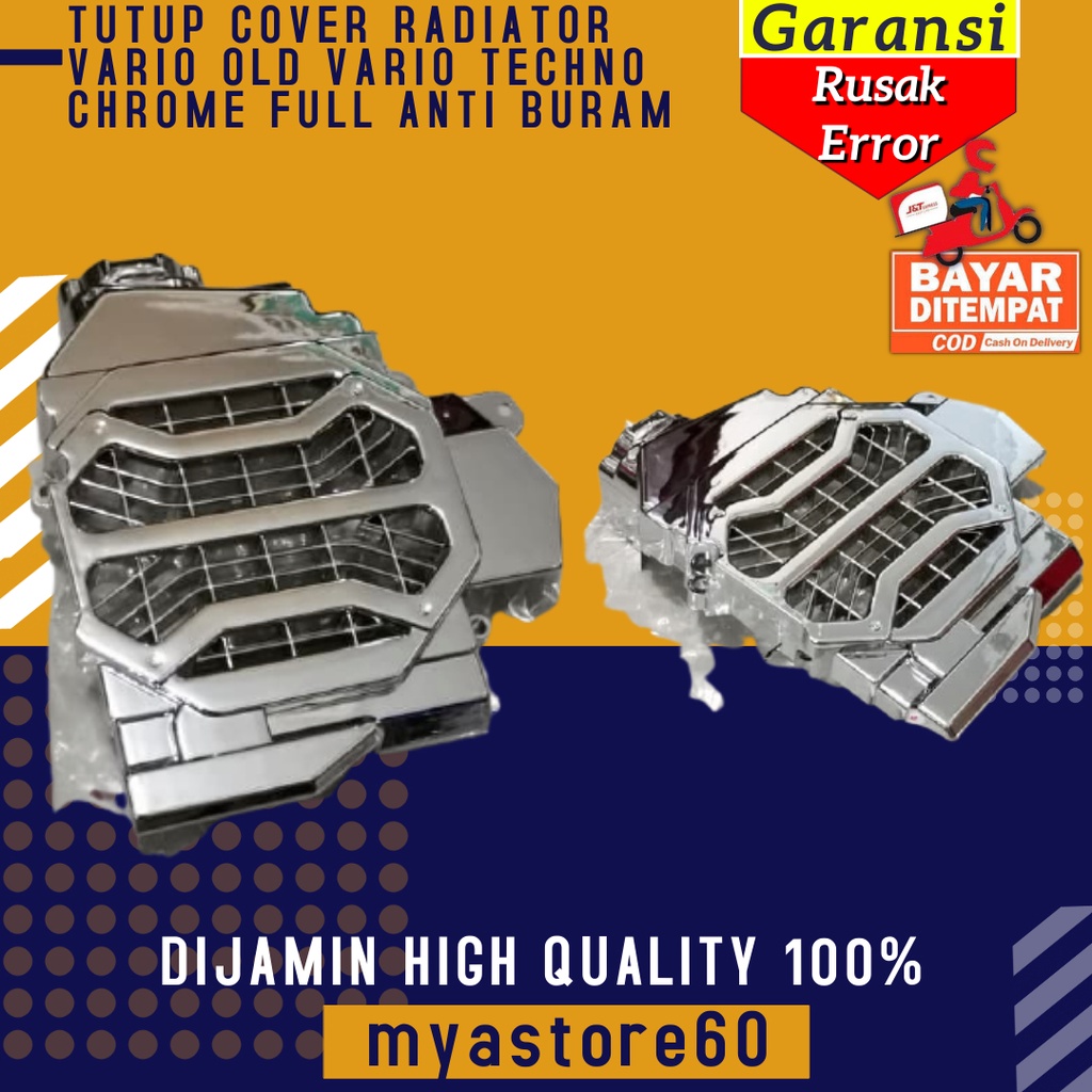 TUTUP COVER RADIATOR VARIO OLD VARIO TECHNO CHROME AKSESORIS SPAREPART MOTOR VARIO FULL ANTI BURAM